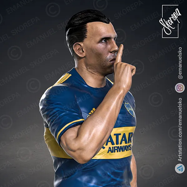 Carlos Tevez Sculpture